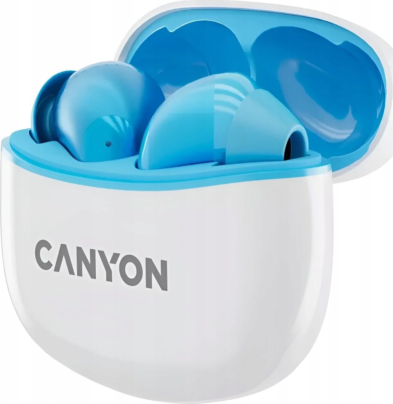 Kufje wireless Canyon TWS 5 BT, in ear, me mikrofon, blu