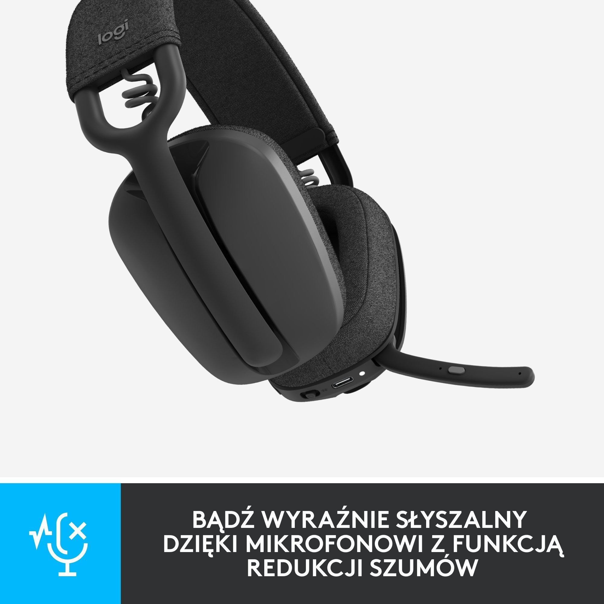 Set kufje wireless dhe webkamera Logitech Zone Vibe 100 + C270, Bluetooth, HD 720p, gri