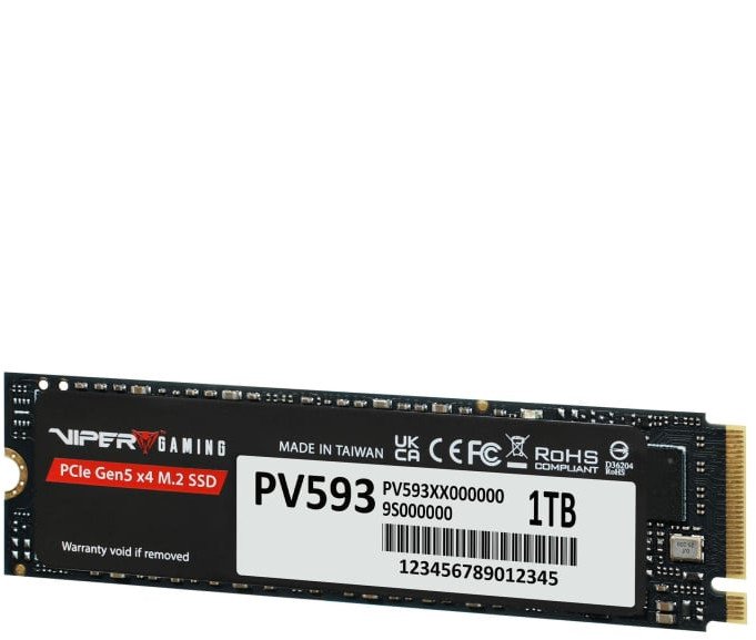 SSD Patriot Viper PV593, 1TB, M.2 2280 PCIe Gen5 x4, црн