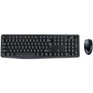Set tastierë dhe maus Genius KM, me kabllo USB, 104 taste, i zi