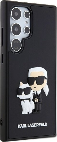 Mbulesë telefoni Karl Lagerfeld 3D Rubber Karl and Choupette për Samsung Galaxy S24 Ultra, TPU, mbrojtëse, e zezë