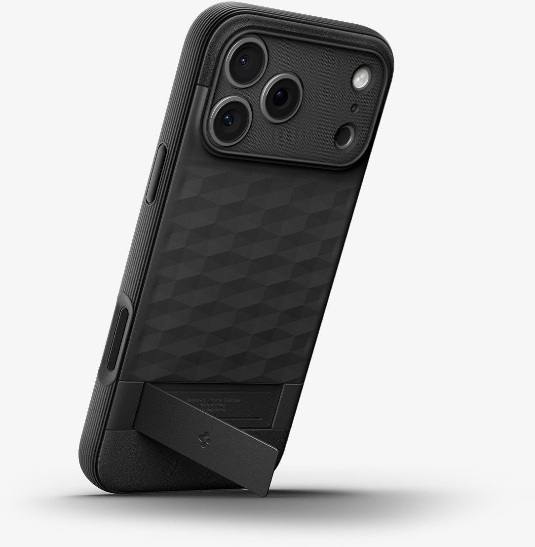 Mbrojtëse telefoni Spigen Parallax S MagSafe, për iPhone 17 Pro, TPU, e zezë mat 3