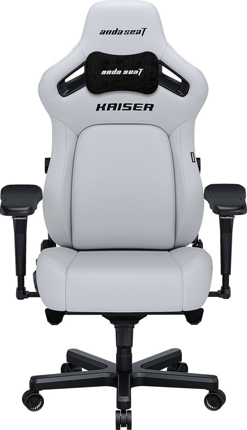 Karrige gaming AndaSeat Kaiser 4 Series, L, lëkurë PVC premium, e bardhë