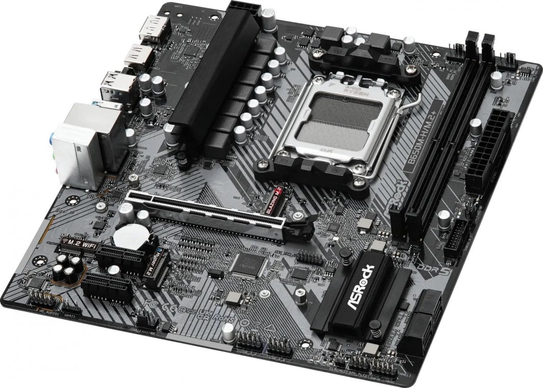 Pllakë amë ASRock B650M-H/M.2+, AMD B650, Socket AM5, 2 slota, Micro ATX