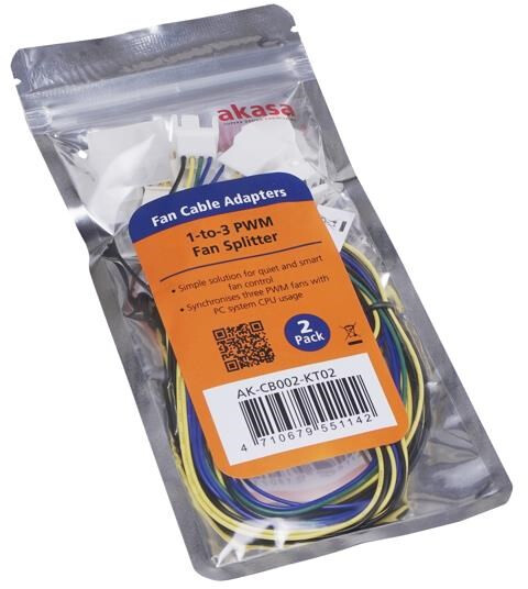 Конектори 1x 4pin PWM до 3x 4pin PWM, 2 парчиња во пакување,бели
