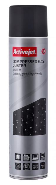 Pastrues ajri i kompresuar ActiveJet AOC-201, 600 ml, i zi argjendtë