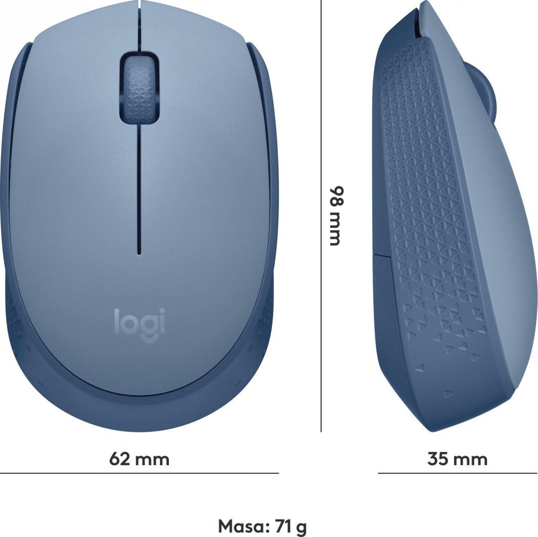 Maus Logitech M171, wireless, USB, i kaltërt