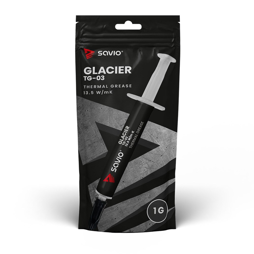 Pastë termike Savio TG-03, 1g, për CPU dhe GPU, gri