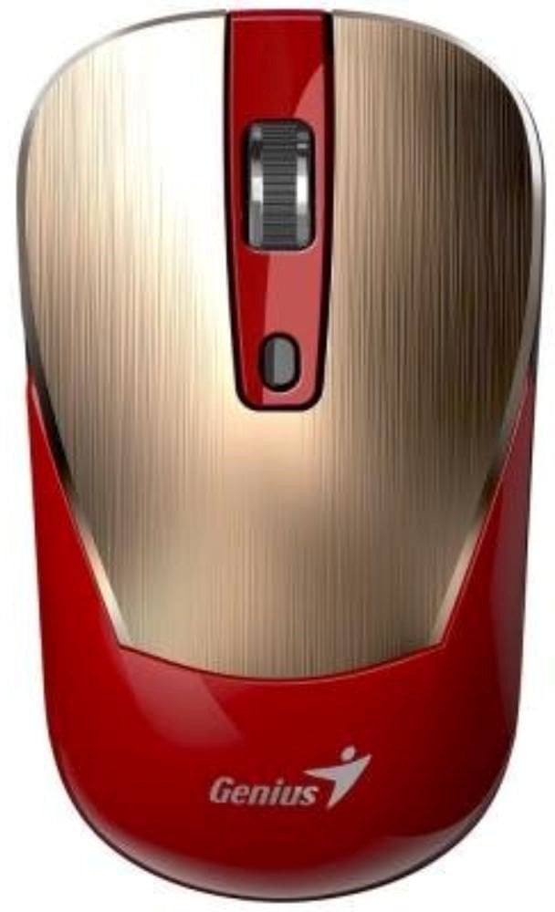 Безжичен глушец Genius NX-7125, 1200 DPI, оптички, црвено-златен