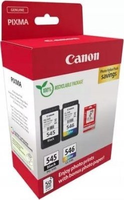 Kartutxha boje Canon PG-545 CL-546, multipack origjinal, me letër fotografike