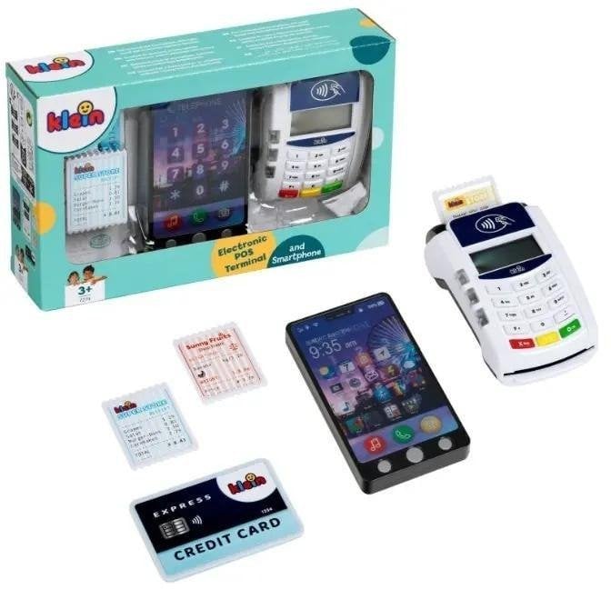 Set lodër kasë PoS Theo Klein 7274 me smartphone, dritë dhe tinguj, shumëngjyrësh