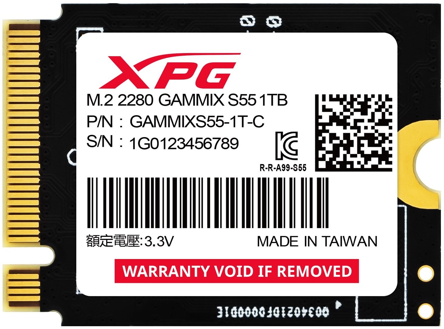 SSD диск ADATA SGAMMIXS55, 1TB, M.2 PCIe 4.0