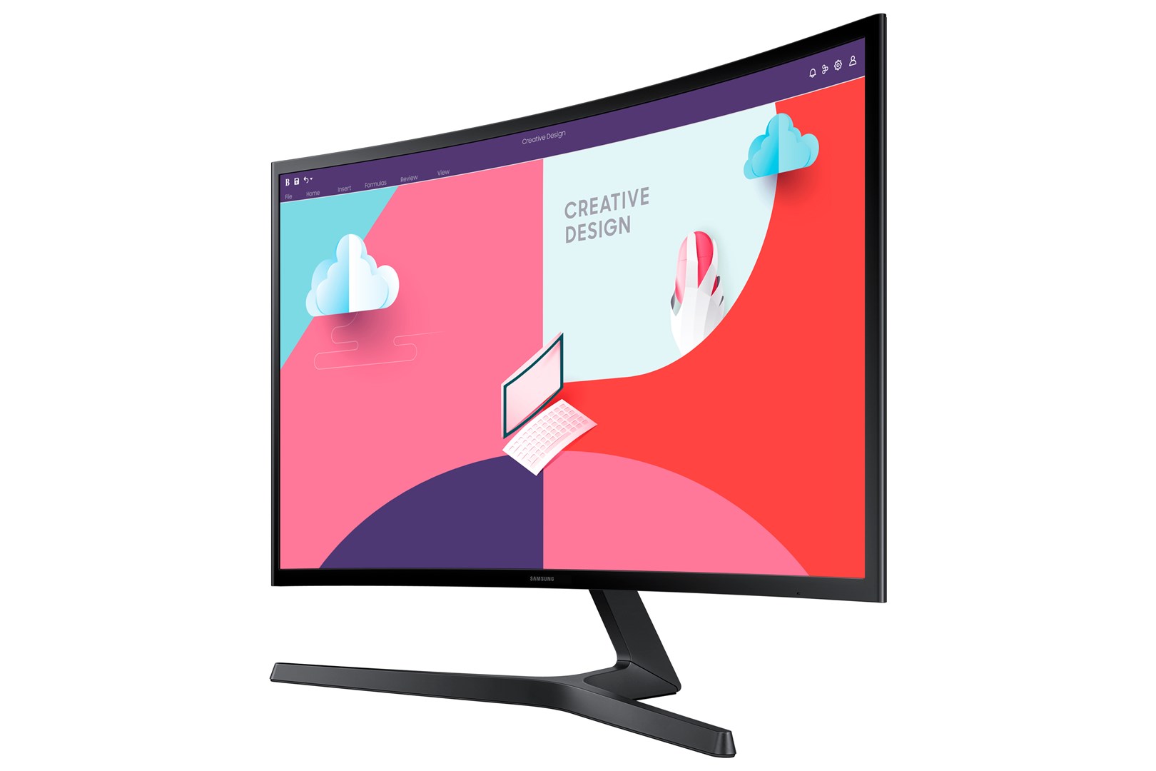 Монитор Samsung S24C366EA, 24”, Full HD, закривен, црн