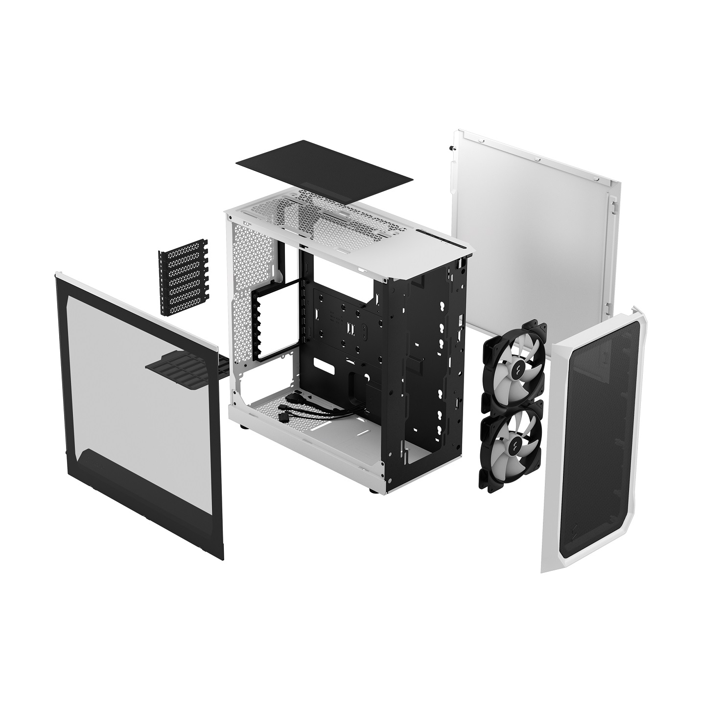 Kasë për PC Fractal Design Focus 2 RGB, e bardhë/e zezë
