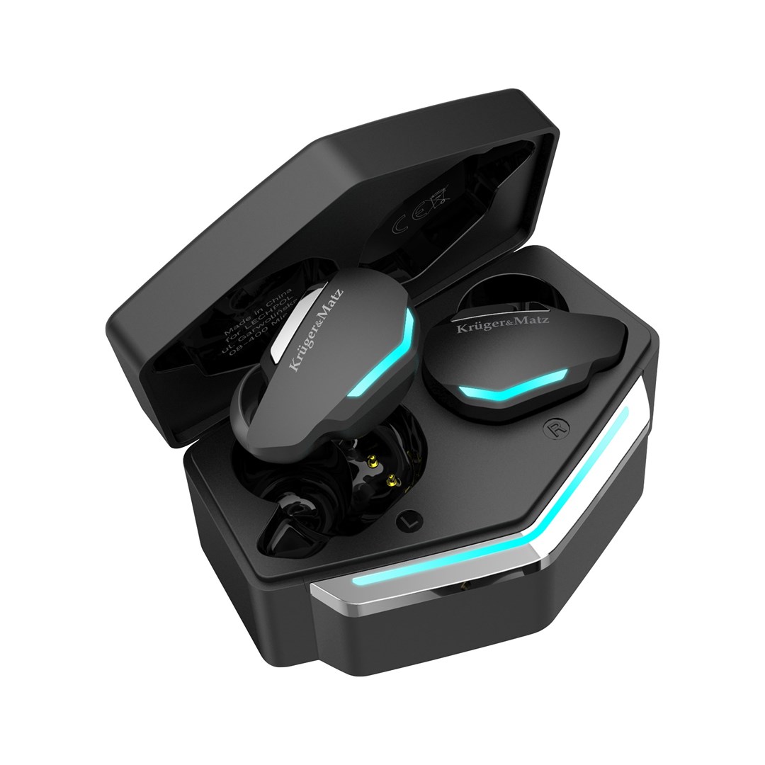 Kufje TWS Kruger&Matz Warrior G3, Bluetooth 5.0, e zezë