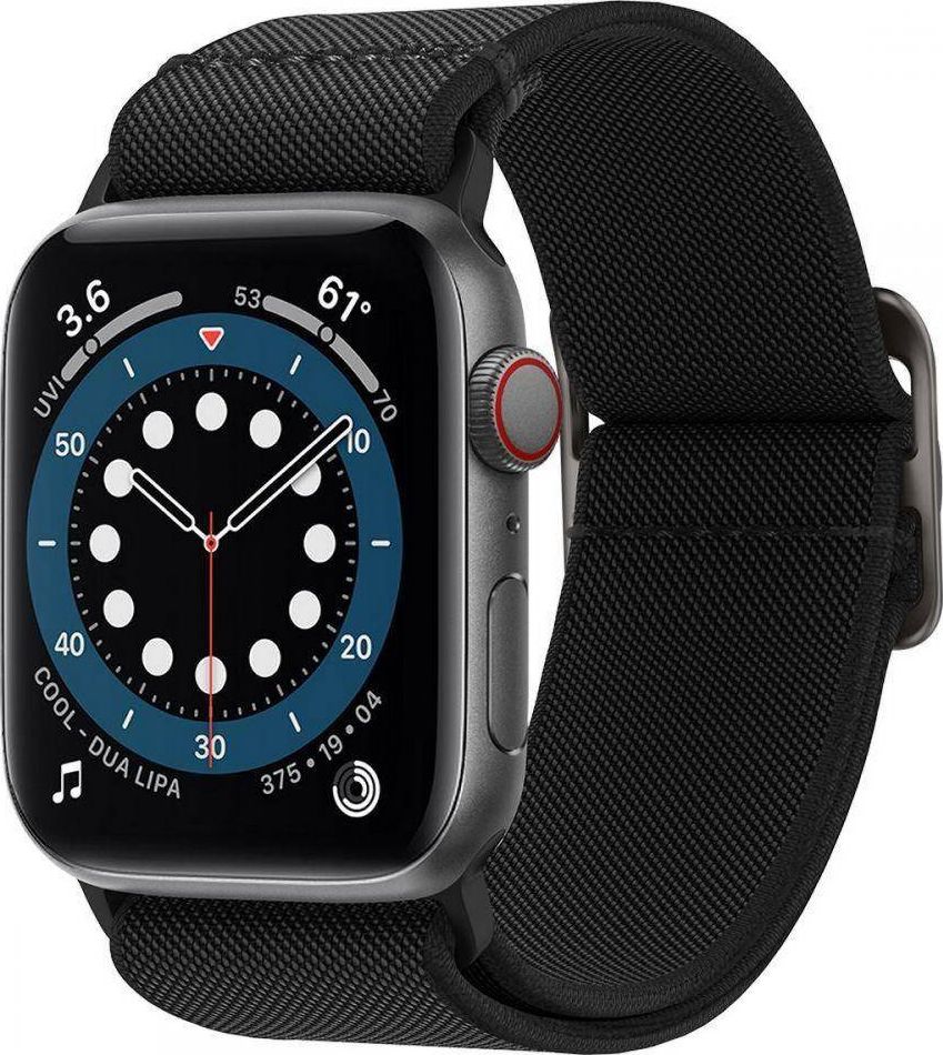 Rrip ore Spigen Fit Lite, për Apple Watch 42/44mm, seri 2 3 4 5 6 SE, i zi