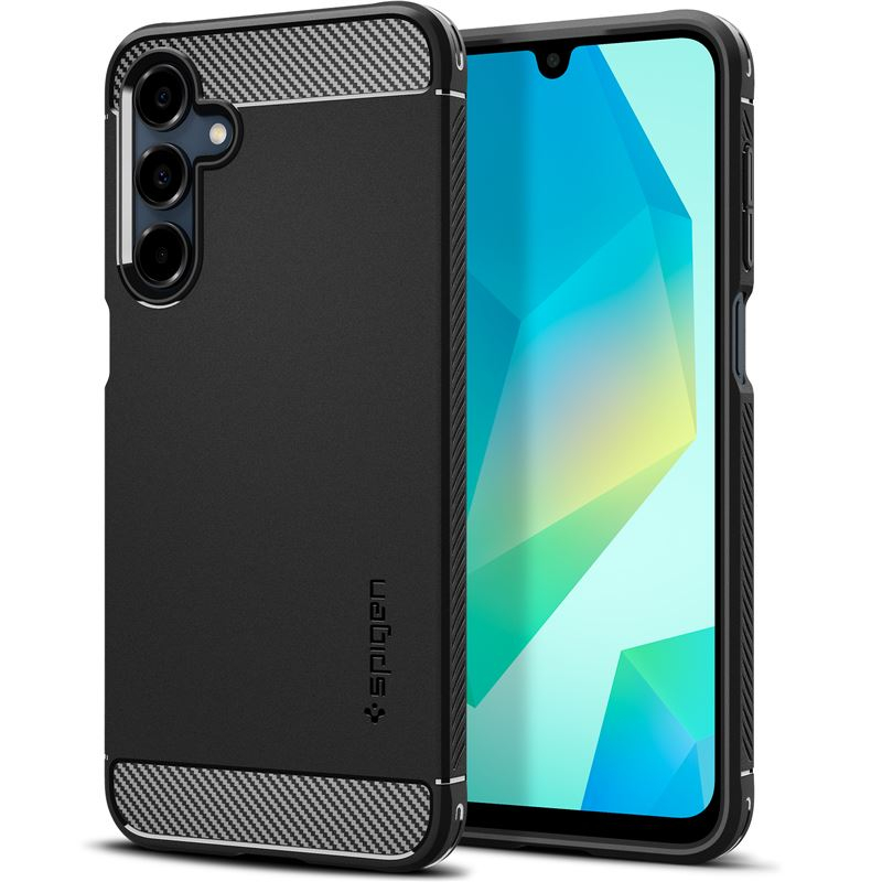Mbrojtëse Spigen Rugged Armor për Galaxy A16 5G, e zezë