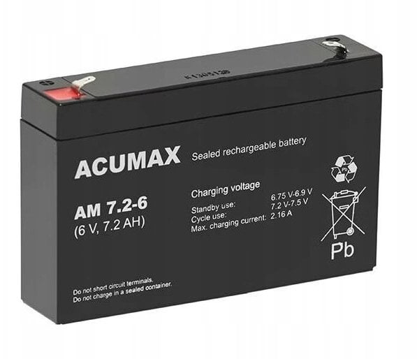 Bateri UPS Mw Power AM7.2-6, 6V, 7.2Ah, e zezë