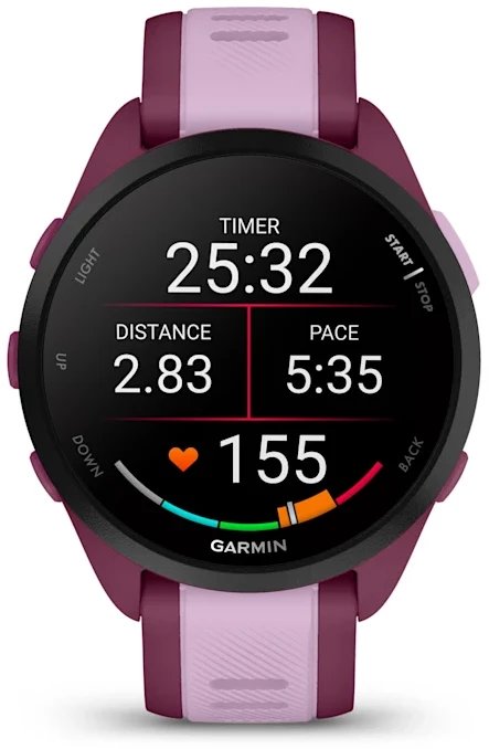 Ora smart Garmin Forerunner 165 Music, 43mm AMOLED, GPS, berry lejla