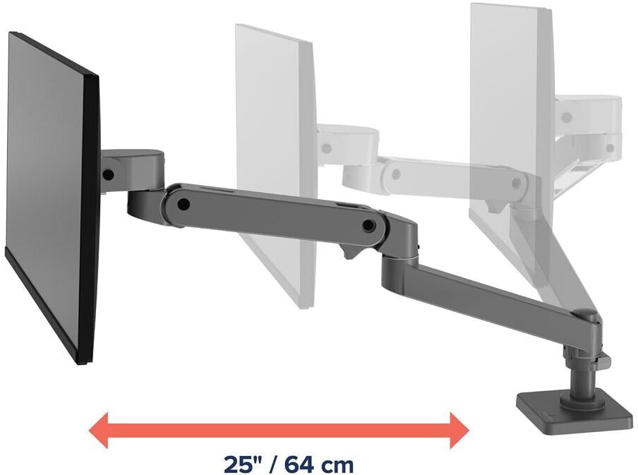 Krah monitori Ergotron LX Pro, për ekran LCD, montim në tavolinë grommet, i zi