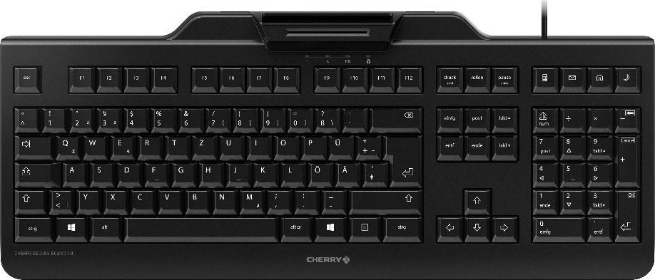 Tastierë CHERRY Secure Board 1.0, USB, QWERTY Nordic, e zezë