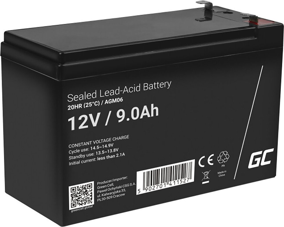 Батерија Green Cell AGM 12V 9Ah (AGM06)