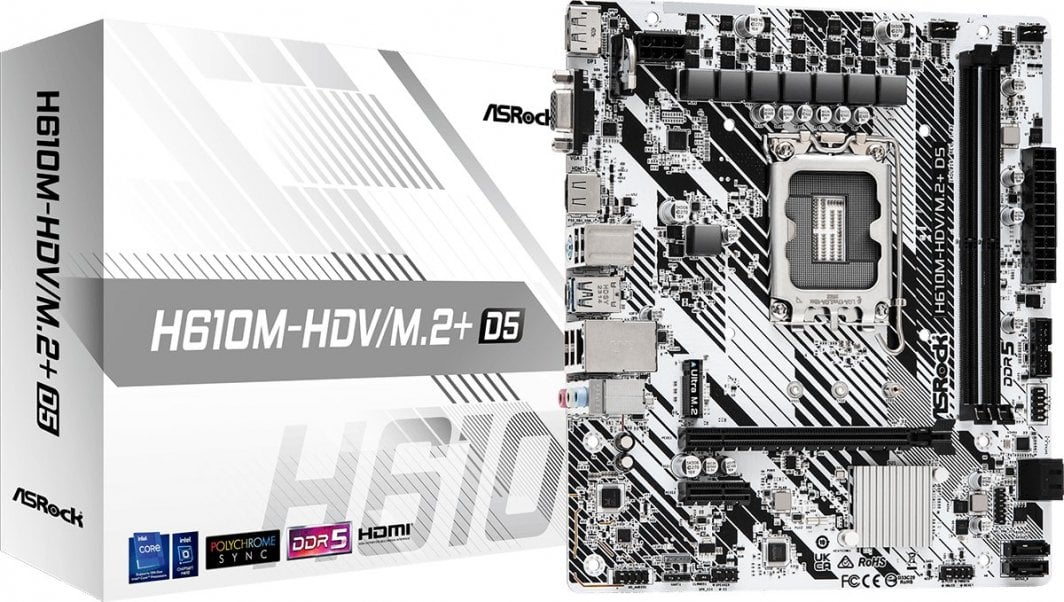 Pllakë amë ASRock H610M-HDV/M.2+ D5
