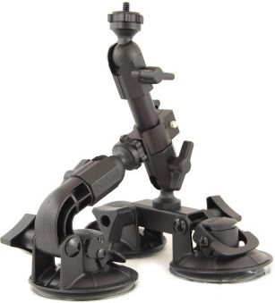 Tripod me kapëse thithëse Delkin Fat Gecko 3-Arm, montim për kamera, i zi
