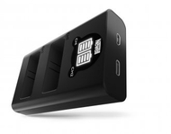 Karikues dykanalësh Newell DL-USB-C për bateri CPSS1B GoPro, ekran LED, i zi
