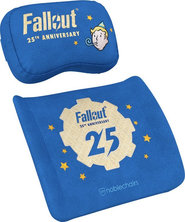 Set jastëkësh memory foam noblechairs Fallout 25th Anniversary, për qafë dhe mesit, i zi
