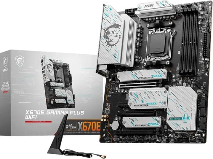 Pllakë amë MSI X670E, AMD, Socket, DDR5, Wi-Fi 6E, ATX