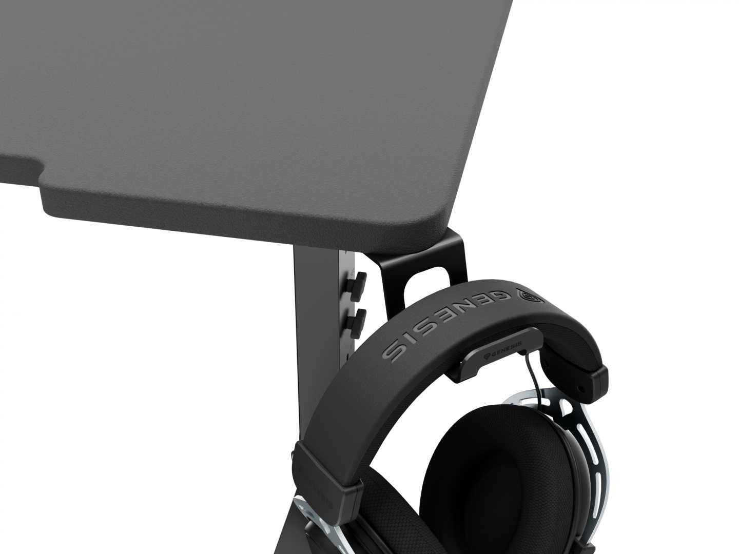 Tavolinë gaming Genesis Holm Modular 180, 180cm, ndriçim RGB, e zezë