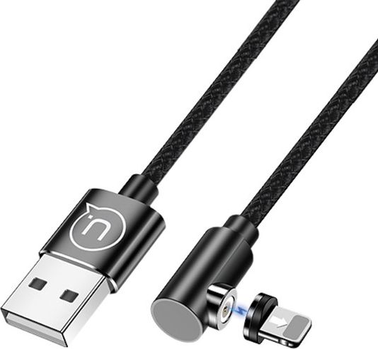 Kabllo Usams USB-A - Lightning, 1m, e zezë