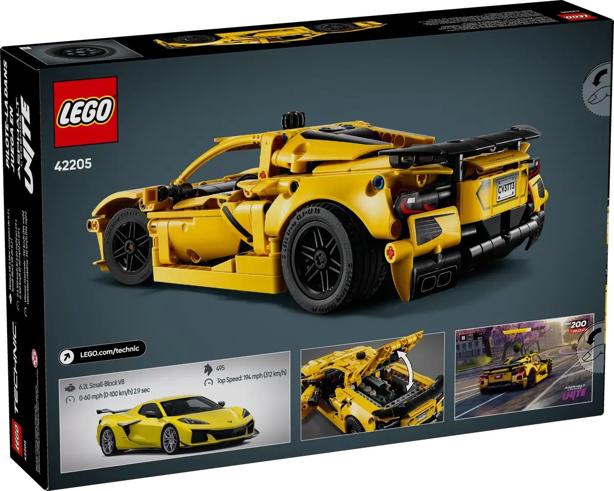 Set LEGO Technic Chevrolet Corvette Stingray 42125, model veture sportive, shumëngjyrësh