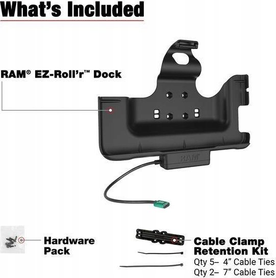 Док станица за таблет РАМ Маунтс RAM-HOL-SAM52CPU, за Самсунг Таб Актив Про, USB-C, црна