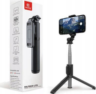 Shkop selfie me tripod Crong SelfieGo Compact CRGSGL1B, Bluetooth, 20-101cm, i zi
