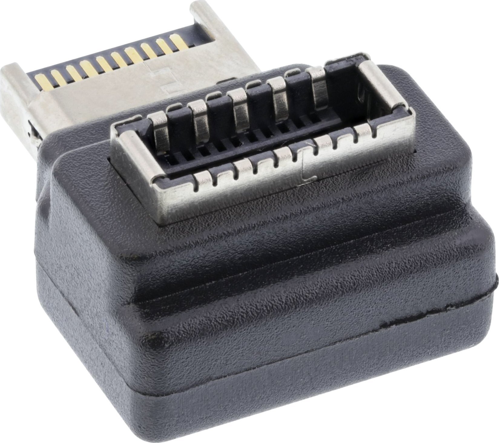 Adapter i brendshëm InLine USB 3.2, USB E plug në USB E socket, kënd 90°