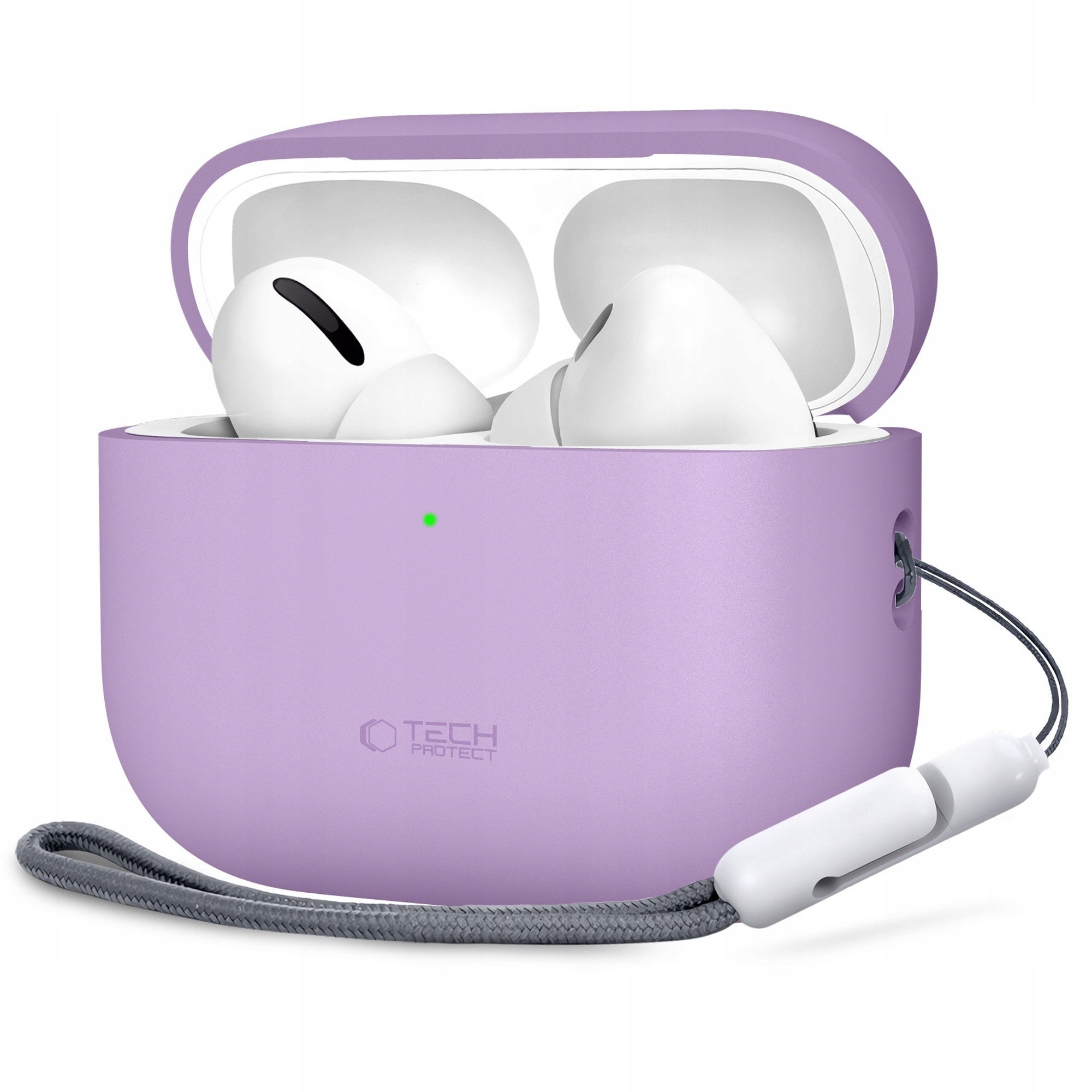 Mbulesë silikoni Tech-Protect për Apple AirPods Pro 3, kapak kutie karikimi, lejla