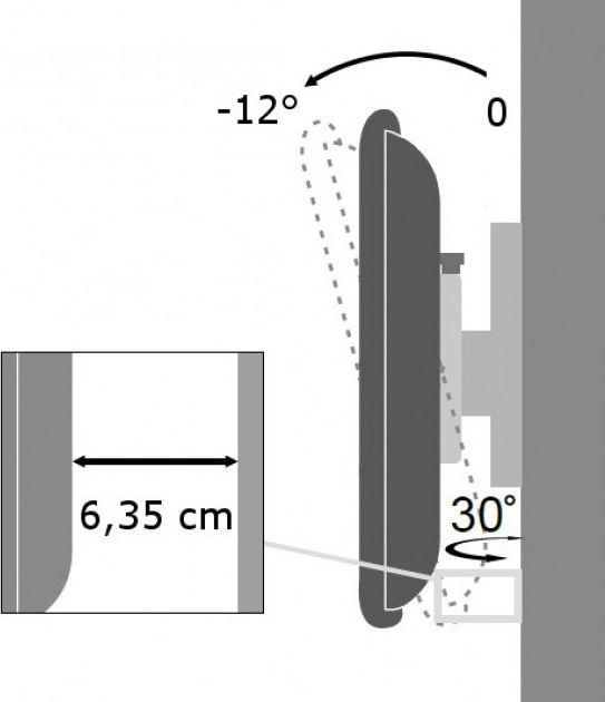 Mbajtëse për televizor Techly LCD Wandhalterung LED 19" - 37"