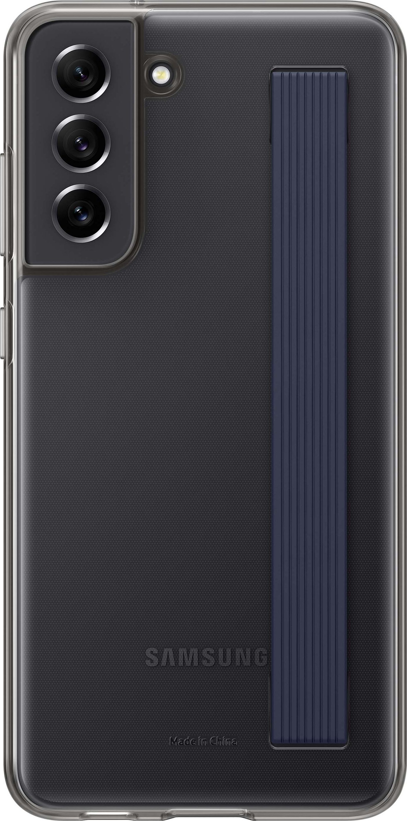 Mbulesë Samsung Slim Strap Cover për Galaxy S21 FE, material Alcantara, gri e errët