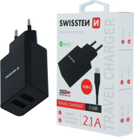 Karikues Swissten me 2 porta USB-A, 2.1 A, 22054000, i bardhë