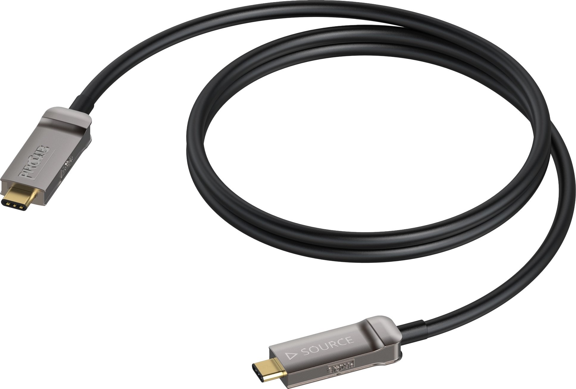 Kabllo aktive DisplayPort ProCab CLD635A/10, USB C në USB C, 10m, 4K 60Hz, e zezë