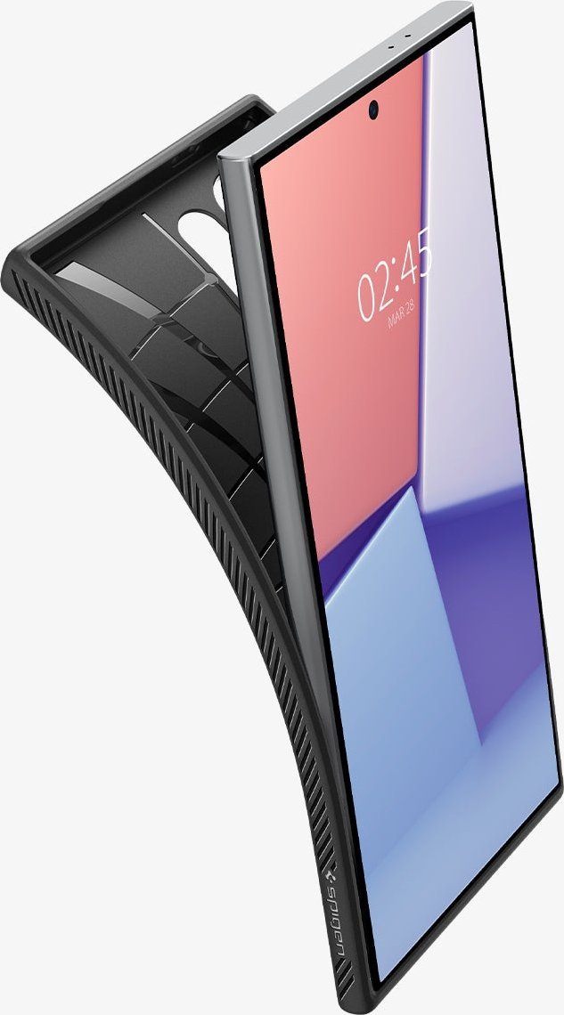 Mbulesë telefoni Spigen Liquid Air, për Samsung Galaxy S24 Ultra, mat, e zezë 4