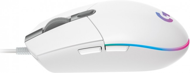 Maus Logitech G102 Lightsync, i bardhë