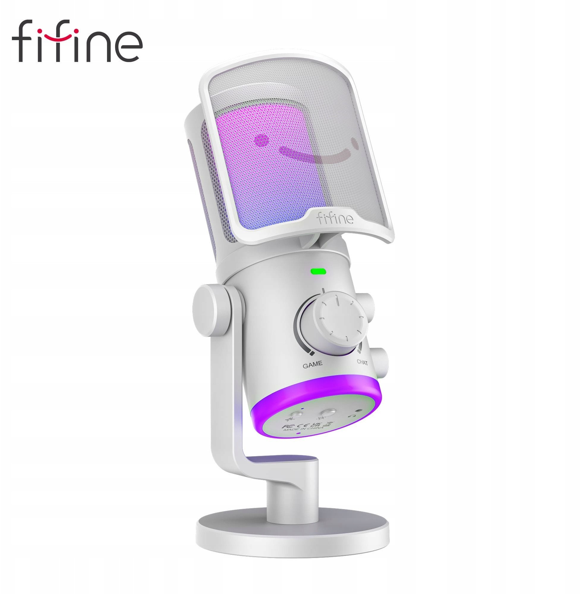 Mikrofon studio Fifine AmpliGame AM6, USB, RGB, reduktim zhurme