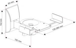 Mbajtëse altoparlanti ART RAMG G-04B, deri 25 kg, 2 copë, e zezë