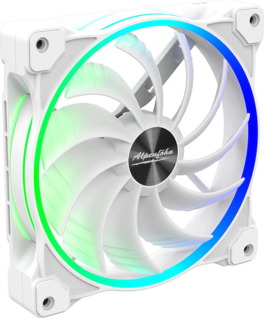 Ventilator për kompjuter Alpenfohn Wing Boost 3 ARGB, i bardhë
