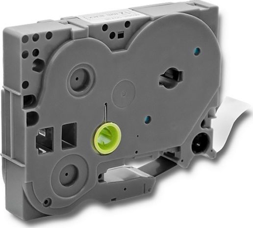 Shirit etiketues Qoltec TZe-231, 12mm x 4m, sfond i bardhë me printim të zi