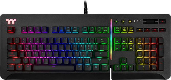 Tastierë Thermaltake Level 20 RGB Black Cherry MX Blue (KB-LVT-BLBRUS-01), US, e zezë