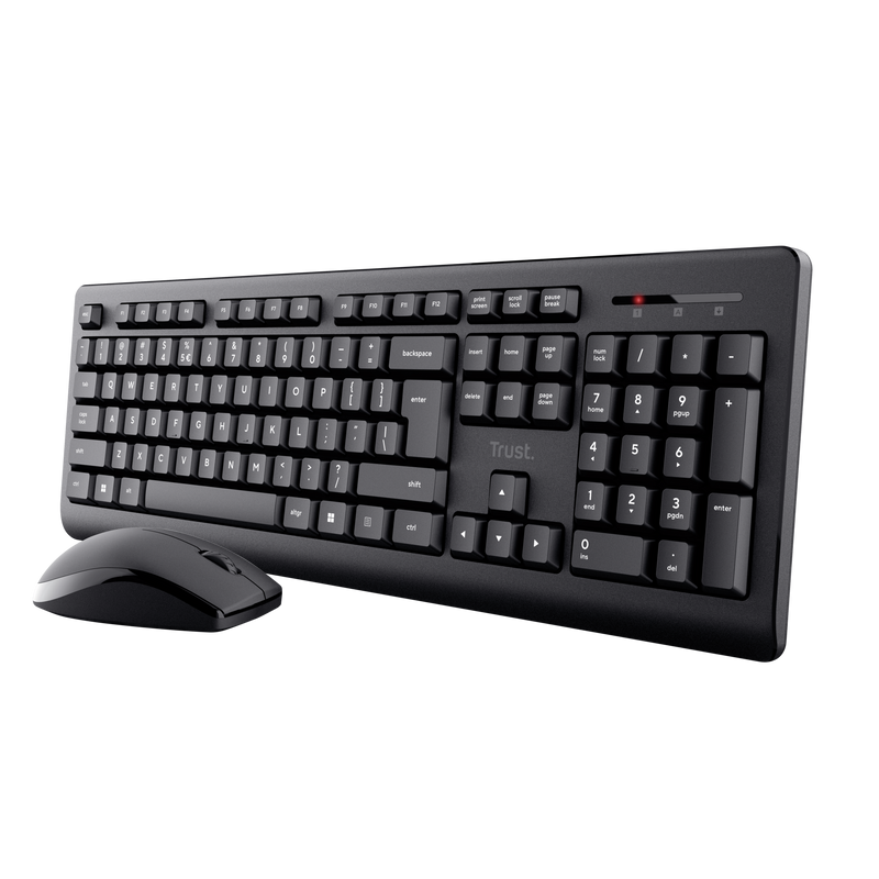 Set tastierë dhe maus Trust Primo Wireless, të zi